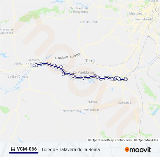 Mapa de VCM-066 de autobús