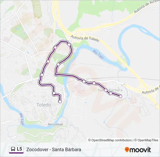 L5 Bus Line Map