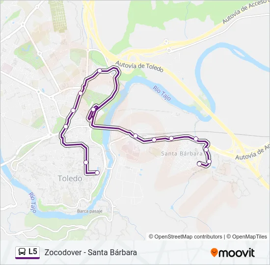 L5 Bus Line Map