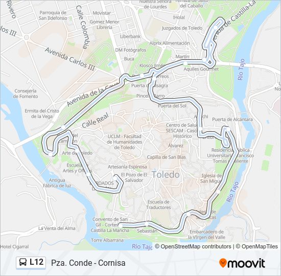 L12 bus Mapa de línia