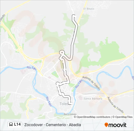 L14 Bus Line Map