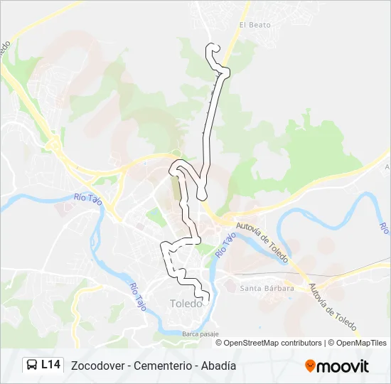 L14 Bus Line Map