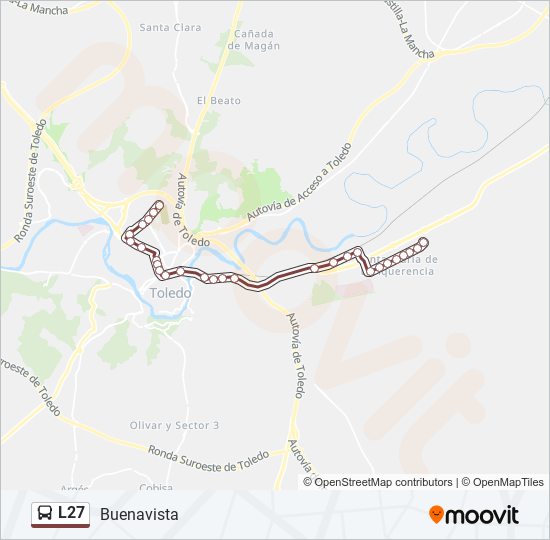 L27 bus Line Map