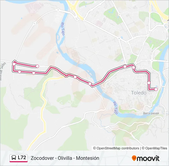 L72 Bus Line Map