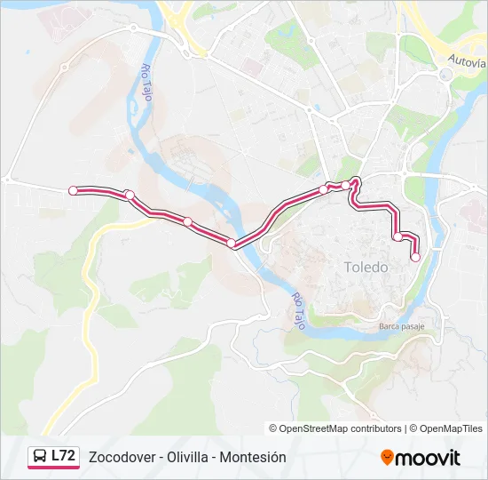 L72 Bus Line Map