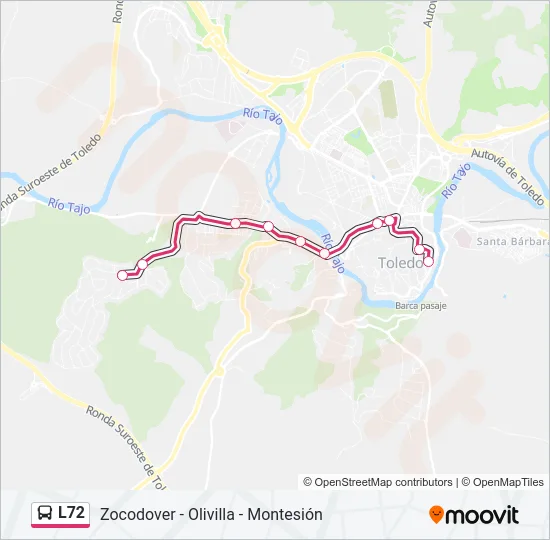 L72 Bus Line Map