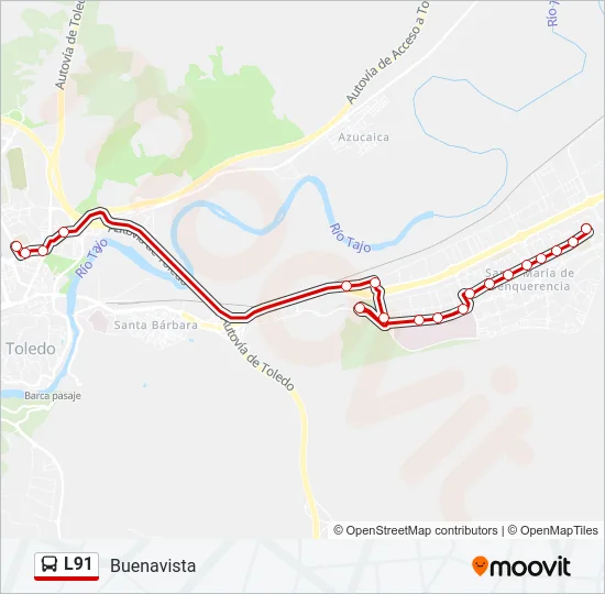 L91 Bus Line Map