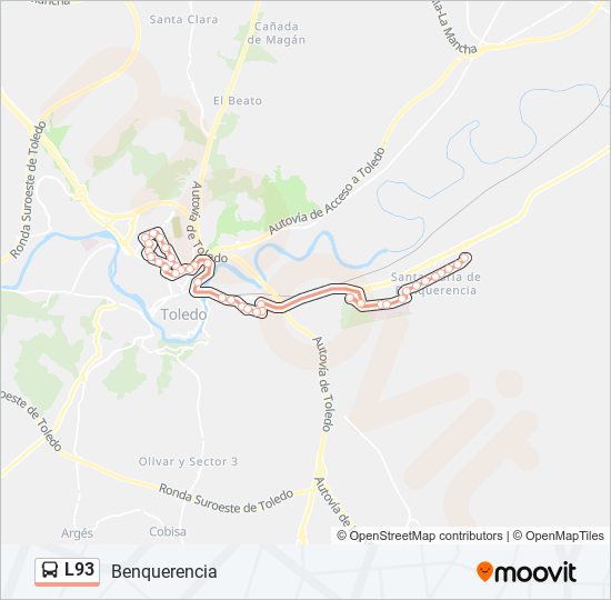 L93 bus Line Map