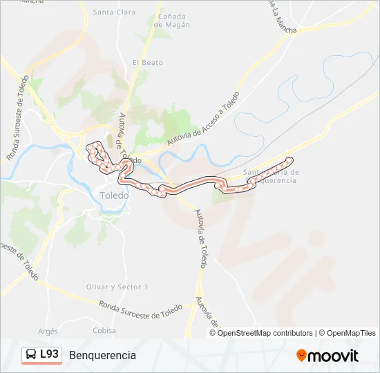 L93 Bus Line Map