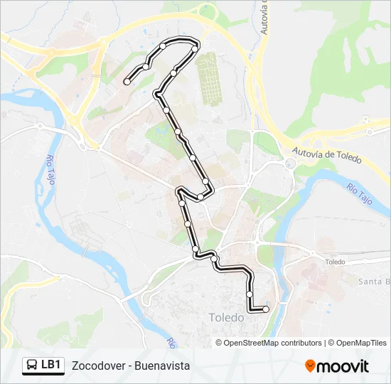 LB1 Bus Line Map