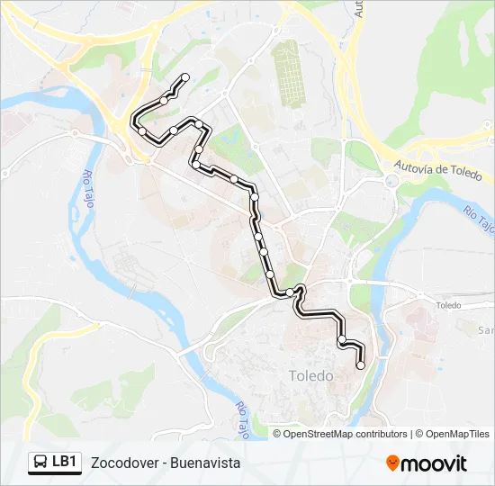 LB1 Bus Line Map