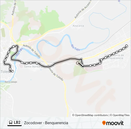 LB2 Bus Line Map