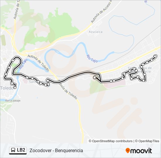 LB2 bus Line Map