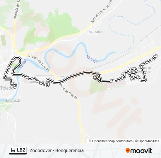 LB2 Bus Line Map