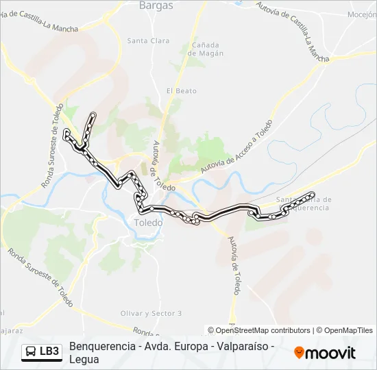 LB3 Bus Line Map