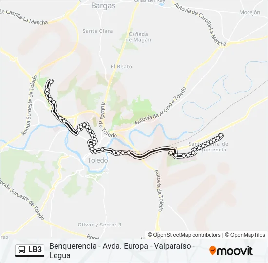 LB3 Bus Line Map