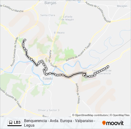 LB3 bus Line Map