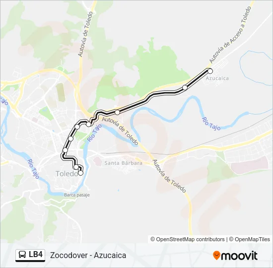 LB4 Bus Line Map