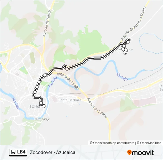 LB4 Bus Line Map