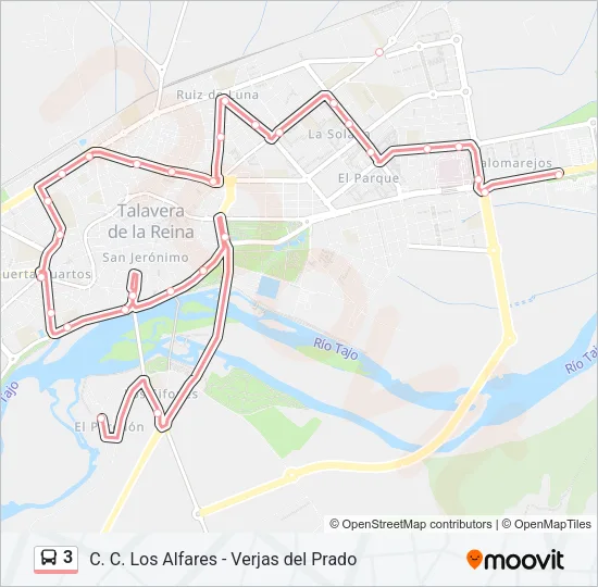 3 Bus Line Map