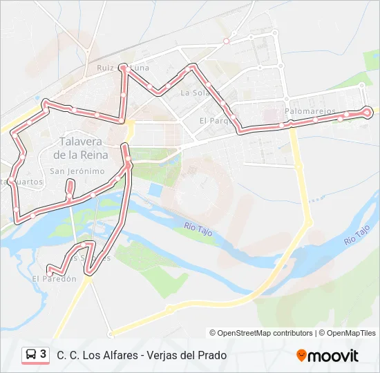 3 Bus Line Map
