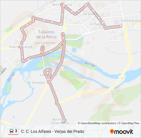 3 Bus Line Map