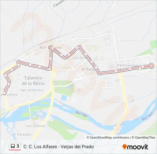 3 Bus Line Map