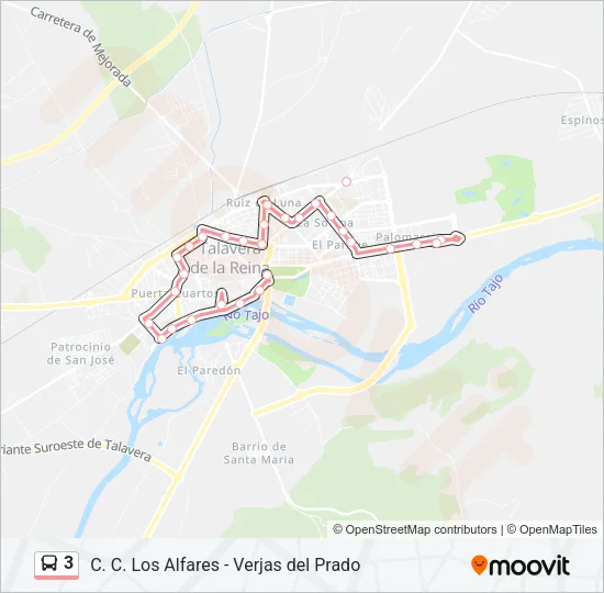 3 Bus Line Map