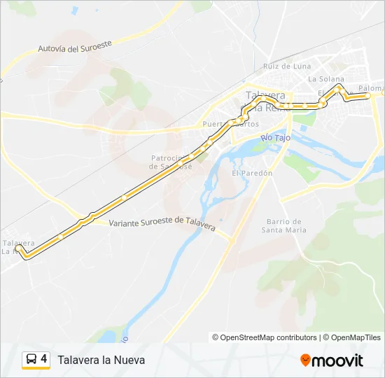 4 Bus Line Map