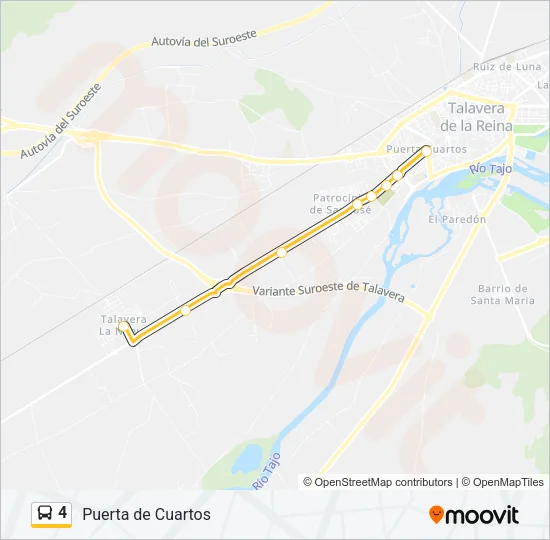 4 Bus Line Map