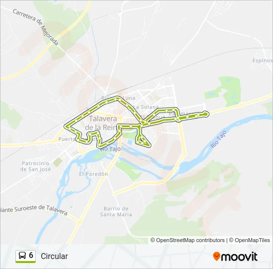 6 Bus Line Map