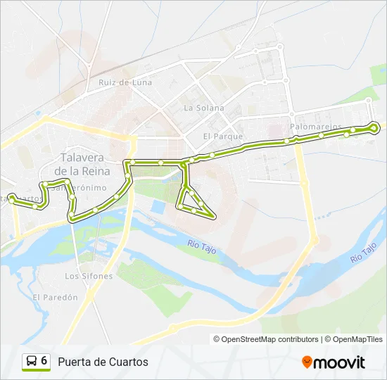 6 Bus Line Map