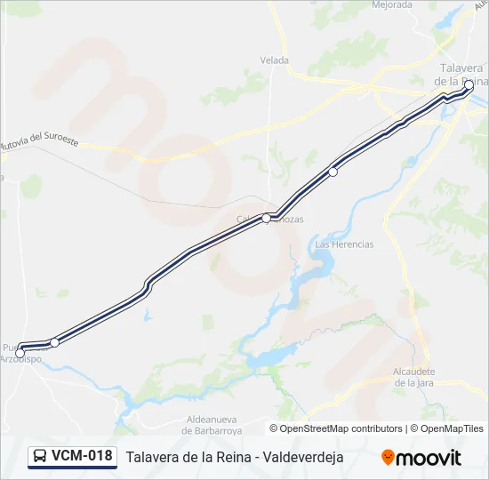 VCM-018 Bus Line Map
