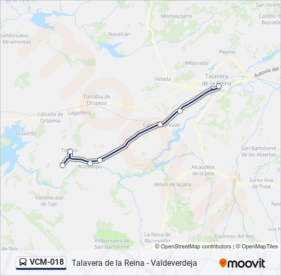 VCM-018 bus Line Map