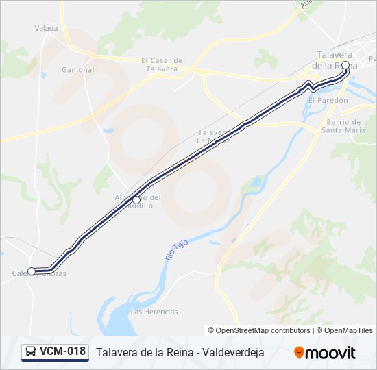 VCM-018 bus Line Map