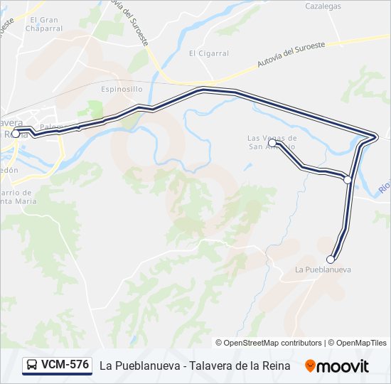 VCM-576 bus Line Map