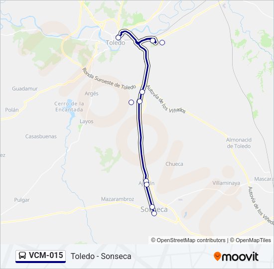 VCM-015 Bus Line Map
