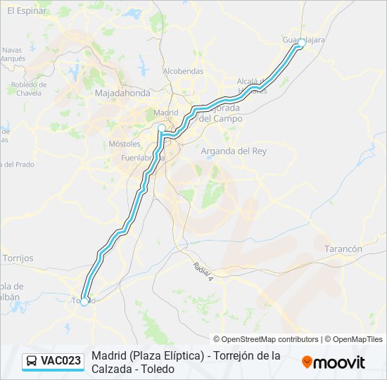 VAC023 bus Line Map