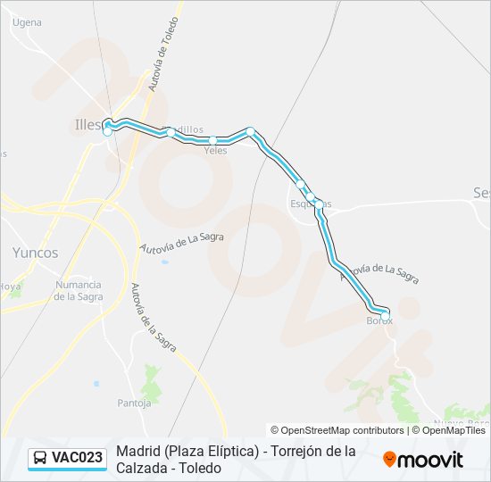 VAC023 bus Line Map