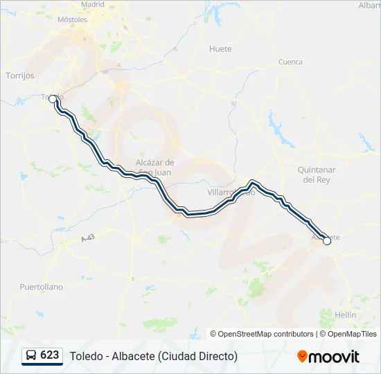 623 Bus Line Map