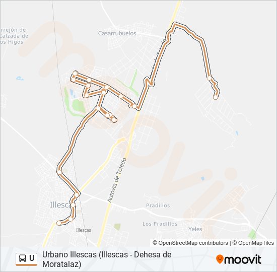 U bus Mapa de línia