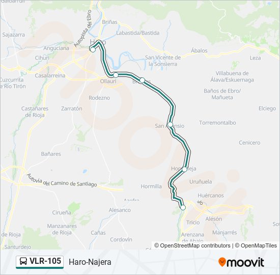 VLR-105 bus Line Map