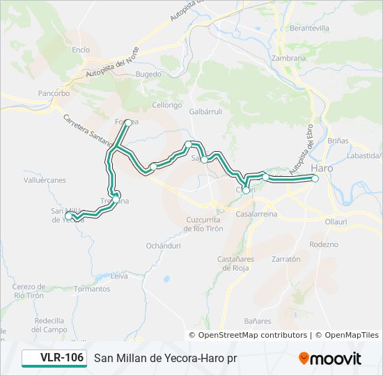 VLR-106 bus Line Map