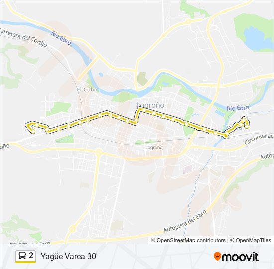 2 bus Mapa de línia