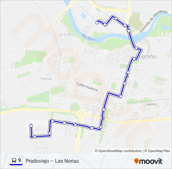 9 bus Line Map