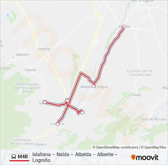 M4B bus Line Map