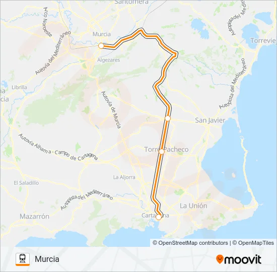PROXIMIDAD Train Line Map