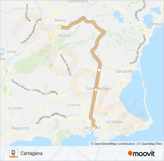 PROXIMIDAD Train Line Map