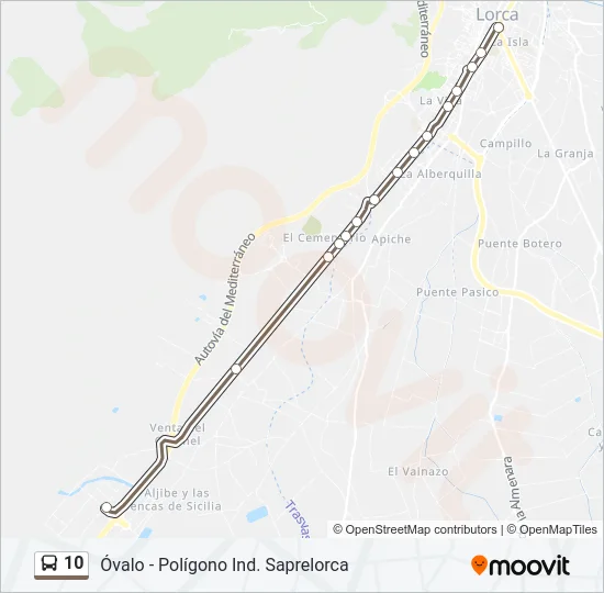10 Bus Line Map