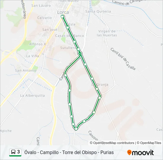 3 Bus Line Map
